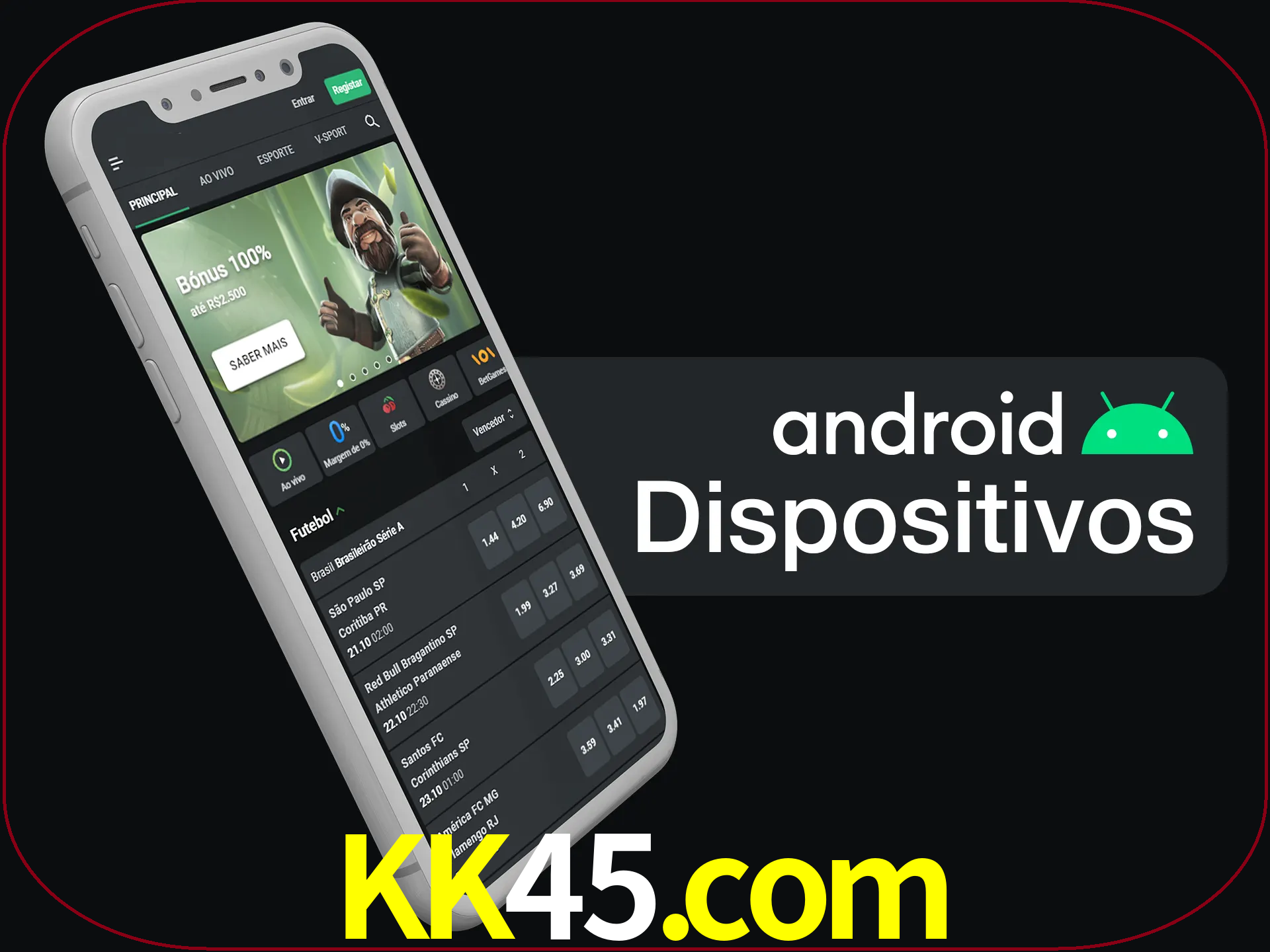 O aplicativo suporta a maioria de todos os dispositivos Android.